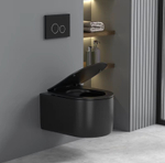 Унитаз подвесной Ceruttispa ТАНАРО (TANARO) Aria MB CT9238 безободковый (490х365х355) черный матовый, ТЕРМООБЖИГ (не плёнка)