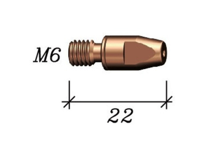 BD-76201 Наконечник сварочный CrZr M6*8*22L*0,8 ROBO Arctec