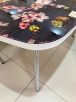 Стол обед нераздв Бочонок подстолье чайка хром Прованс 4 стекло фп