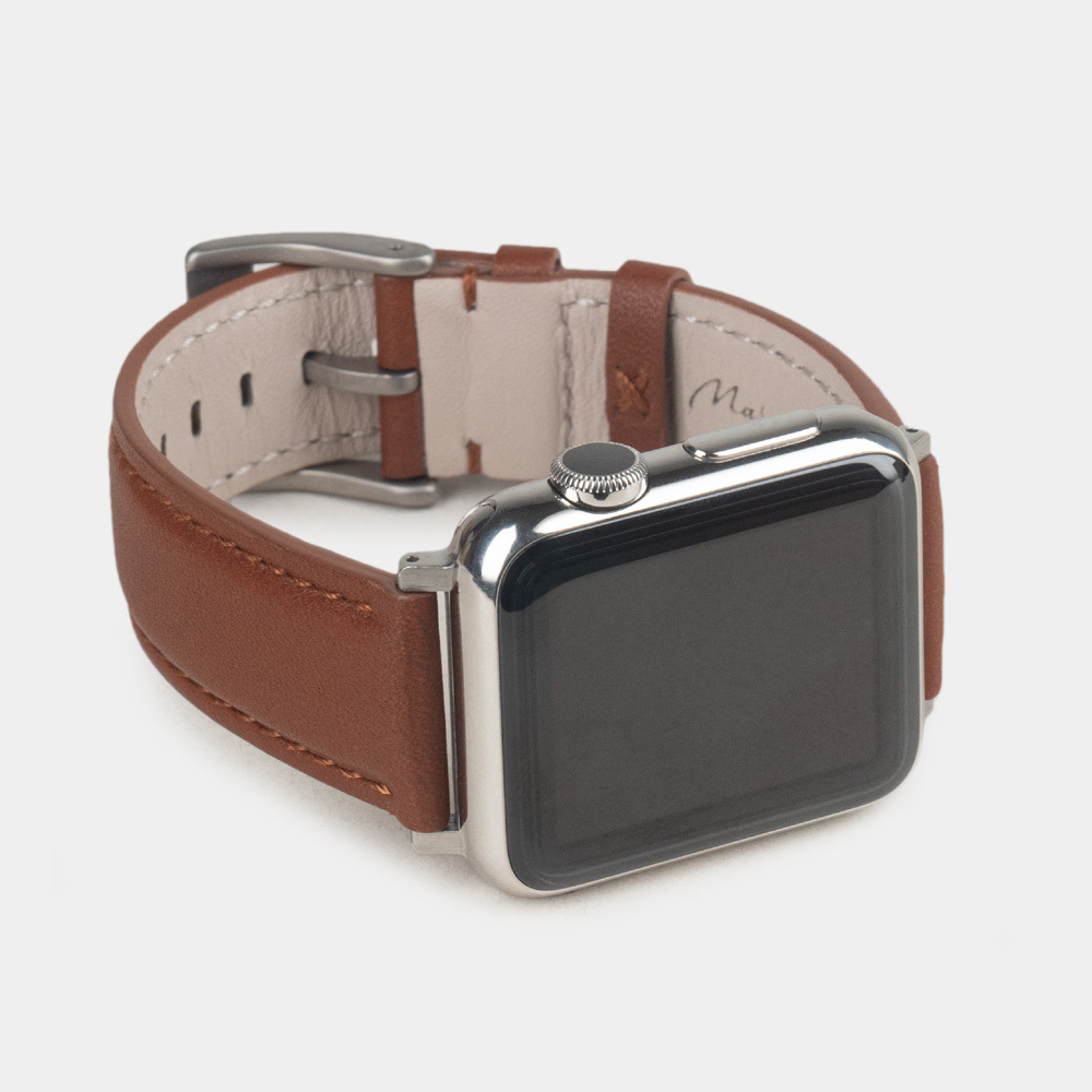 Ремешок для Apple Watch 40/41/42 mm из кожи теленка, коричневого цвета