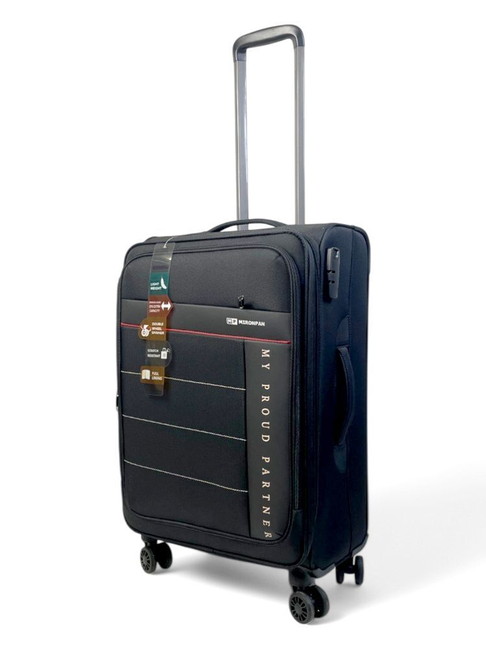 Средний чемодан Mironpan 50129, Черный, M