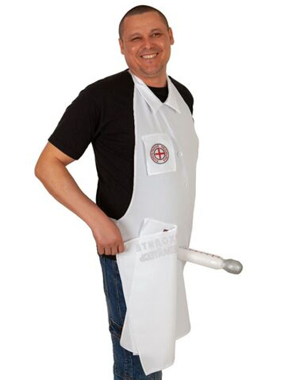 Фартук Карательная медицина с градусником-фаллосом (Цвет: белый)