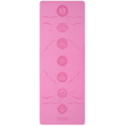 Каучуковый йога коврик Chakras Pink c разметкой 185*68*0,45 см