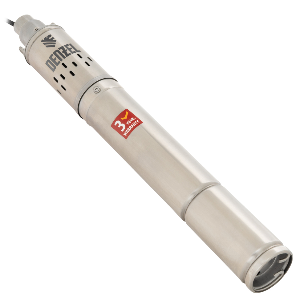 Скважинный насос DWS-3-75, винтовой, диаметр 3", 500 Вт, 1600 л/ч, напор 75 м Denzel