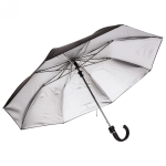 Зонт мужской полуавтомат «Ultramarine - Эстет», двухцветный, цвет черный, 8 спиц, d-95см, длина в слож. виде 40см