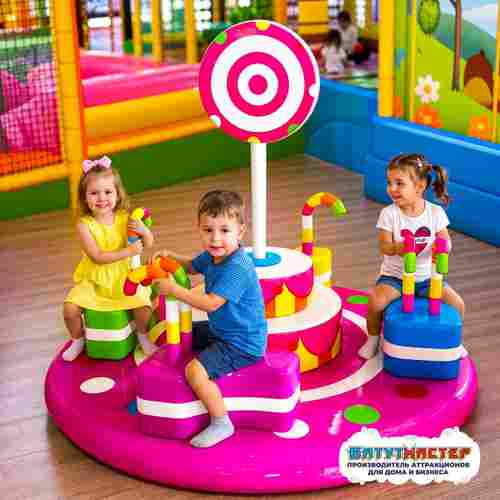 Электрическая карусель детская 4KIDS "Сластёна"