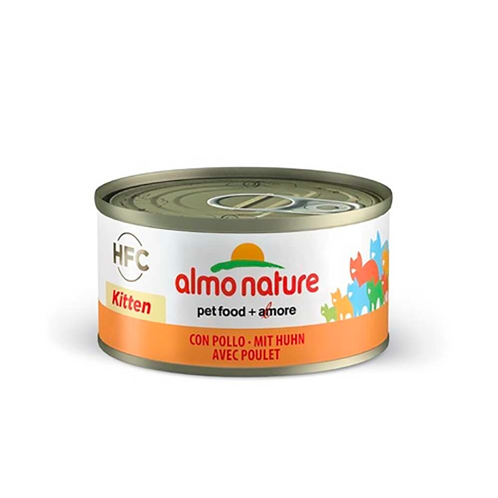 Almo Nature консервы для котят "HFC Kitten" с курицей (50% мяса) 70 г банка