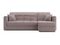 Диван угловой с оттоманкой Неаполь 1,4 - Velutto 22 коричневый/накладка венге