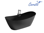 Ванна NEMI170MB акриловая отдельностоящая черная матовая Ceruttispa (1700x740x730)