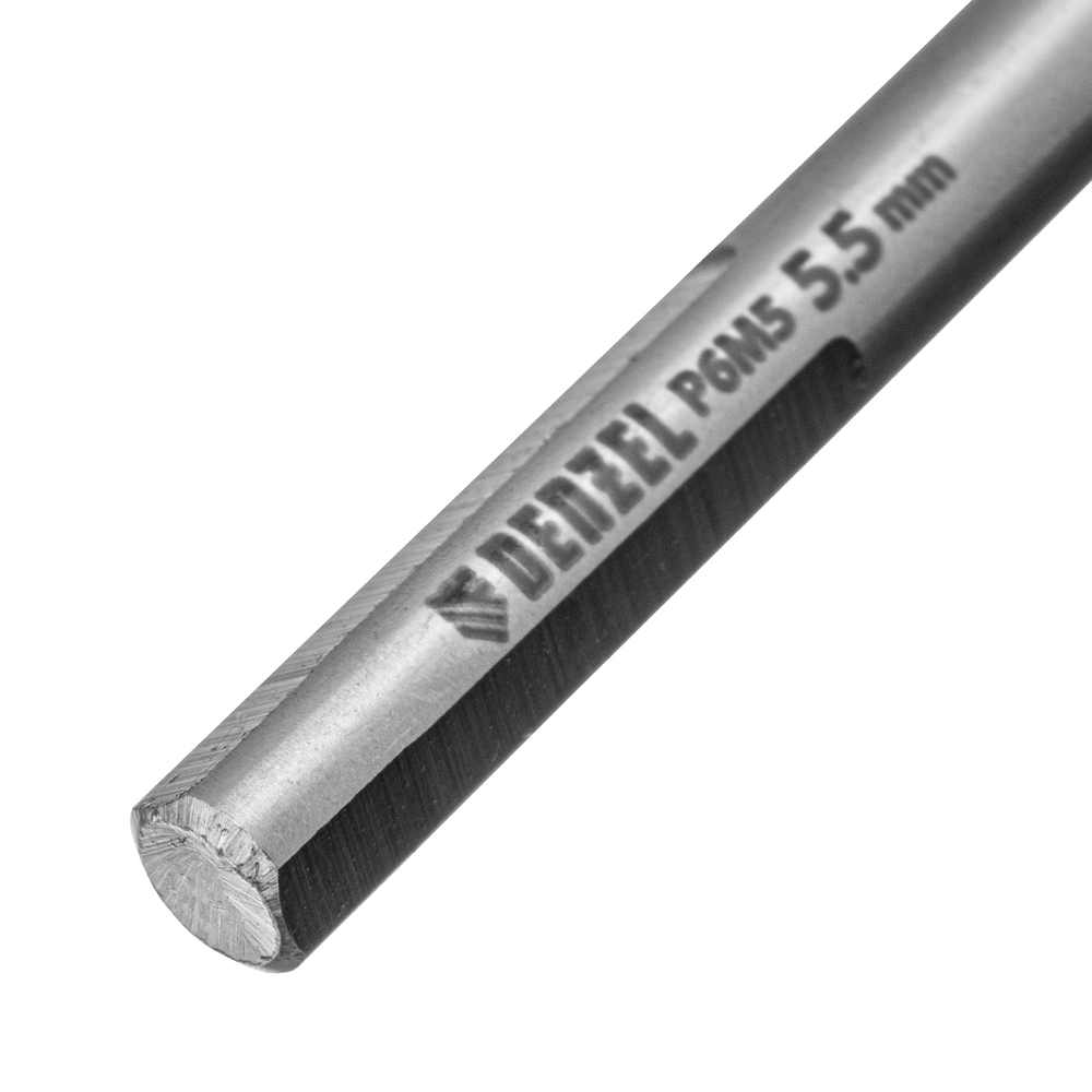 Сверло спиральное по металлу 5,5 x 93 мм, Р6М5, Golden Tip Denzel
