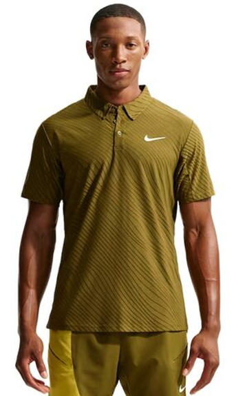 Мужское теннисное поло Nike Court Slam Advantage Sinner - olive flak/white