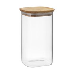 Банка для хранения квадратная Glass Acacia, 1,4 л