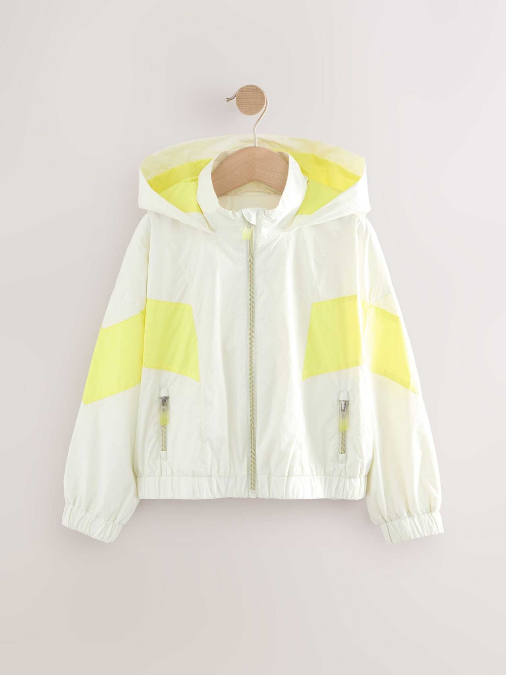 Куртка непромокаемая с капюшоном для девочки Next E33-632, Белый
