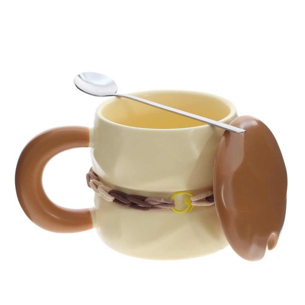 GAEM Кружка с крышкой и ложкой, 300 мл, L15 W9 H10 см, 4в.