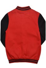 Бомбер красный с черным фото спина