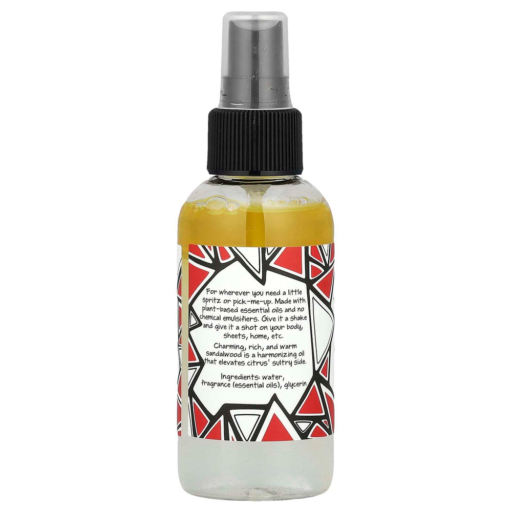 ZUM, Zum Mist, Ароматерапия, аэрозоль для комнаты и тела, сандаловое дерево, цитрус 4 жидких унций