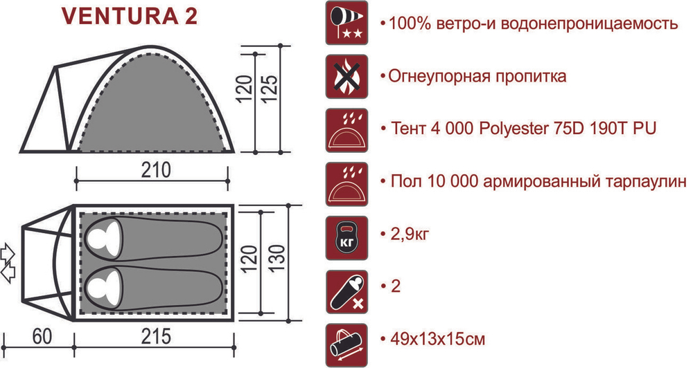 Палатка Indiana VENTURA 2