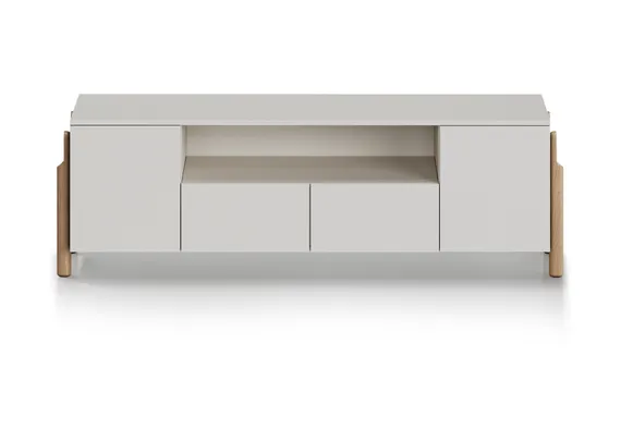 Тумба Basic под ТВ с нишей ширина 170 см (дымка)