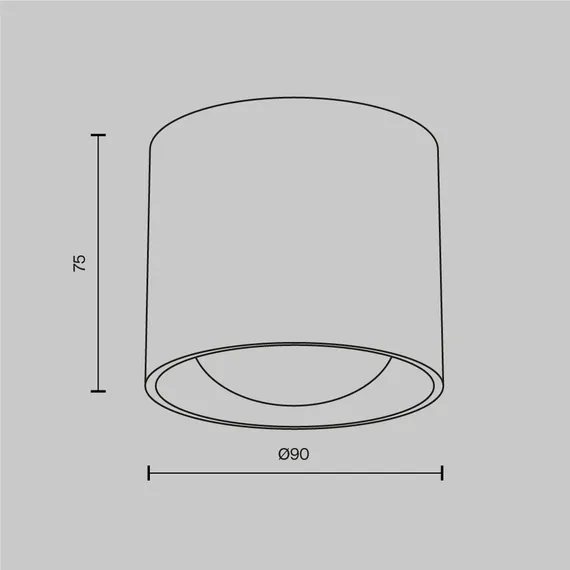 Потолочный светильник Линза / Lens 15 Вт 4000 К 70° IP 44 Technical c217cl-15w4k-b