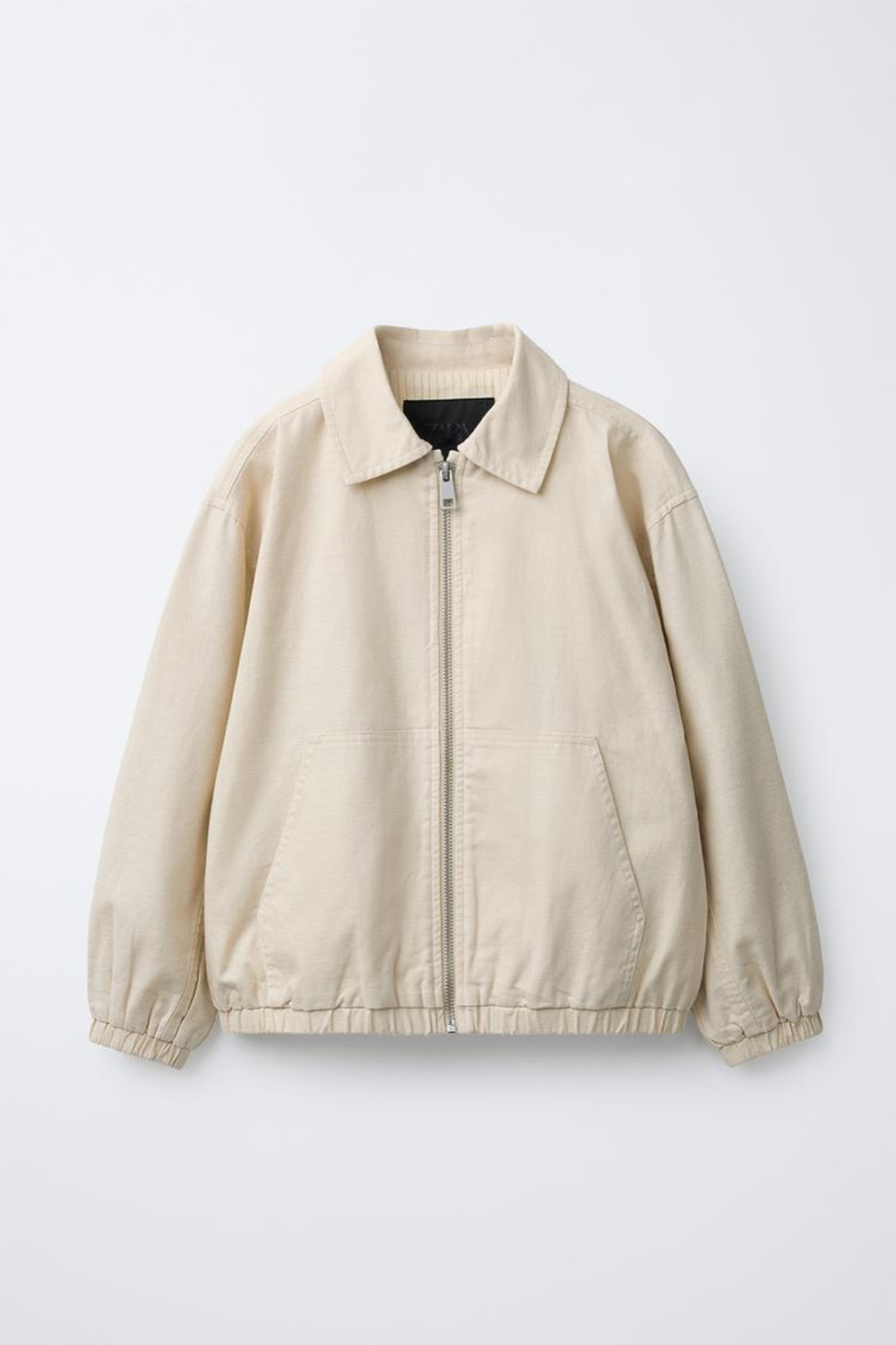 ZARA КУРТКА-БОМБЕР, СВЕТЛО-БЕЖЕВЫЙ