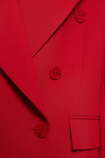 Жакет двубортный красный