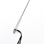 Черный кожаный стек с гладкой ручкой - 55 см. (Цвет: черный)