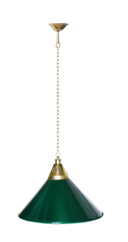 Лампа STARTBILLIARDS 1 пл. (плафоны зеленые матовые,фурнитура золото)