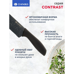Набор ножей 6 пр, с подставкой, нерж сталь, рук пласт, с подст, Daniks, Contrast, WFCFA-0425