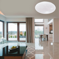 2052/CLN PALE SN 211 Светильник пластик/белый/хром LED 36Вт 4000K D360 IP43 ABASI