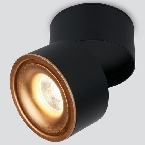 Накладной светильник Elektrostandard DLR031 15W 4200K 3100 черный матовый/золото