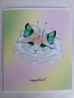 Тетради 48 листа А5+.  "Кошки-Бабочки", общая, клетка. Формат А5+ (163*203 мм). Арт.120006. С полями. Комплект 5 шт.