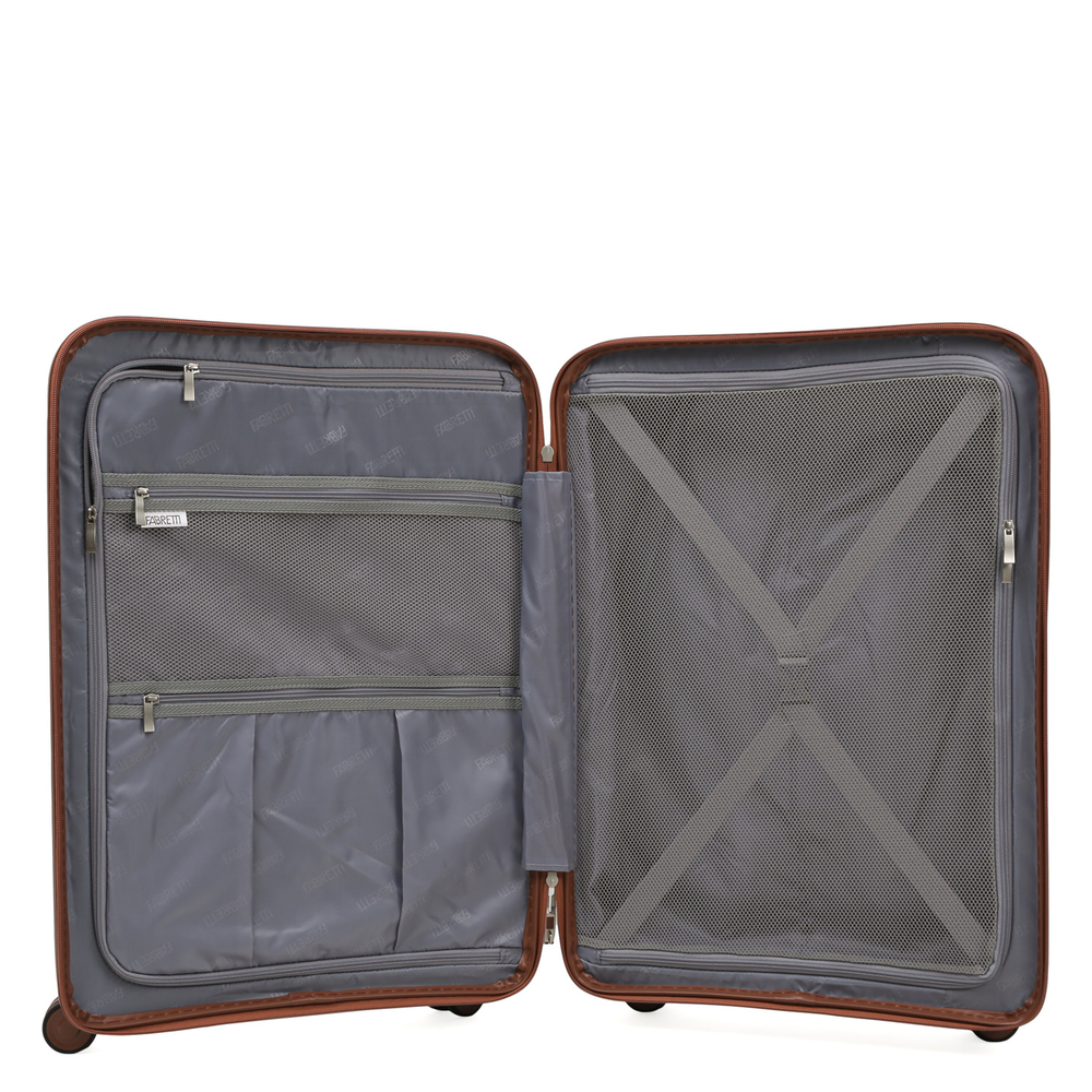 Чемодан средний (М) полипропилен "Fabretti"