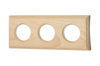 Рамка 3 постовая для скрытого монтажа (Натурэль на бревно 240 мм) BF4C24-630-10
