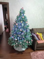 Ель голубая искусственная «Бордо» (Литая хвоя) 240 см / 2.4 м