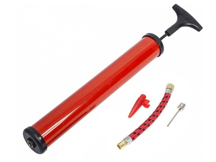 Ручной насос для накачивания мячей :SG806-12":  (Красный)