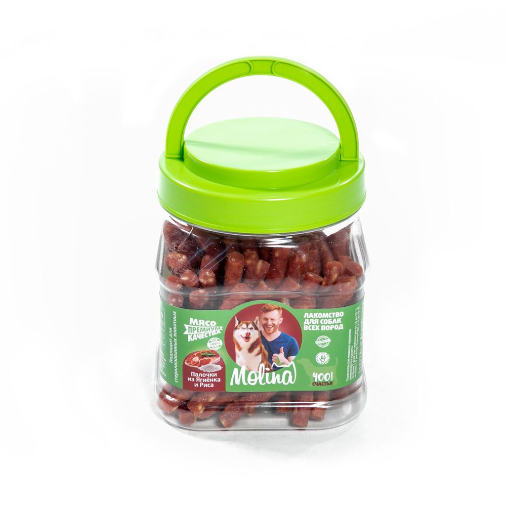 MOLINA, Лакомство для собак, Палочки из ягненка и риса, 400 г (цена за 1 шт)