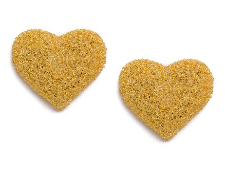 Серьги-гвоздики "Сердце. Фактурные" 16мм