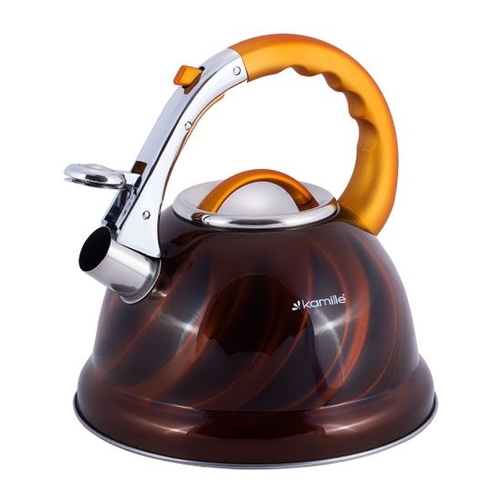 Чайник 3 л. из нержавеющей стали со свистком Kamille KM-0690N