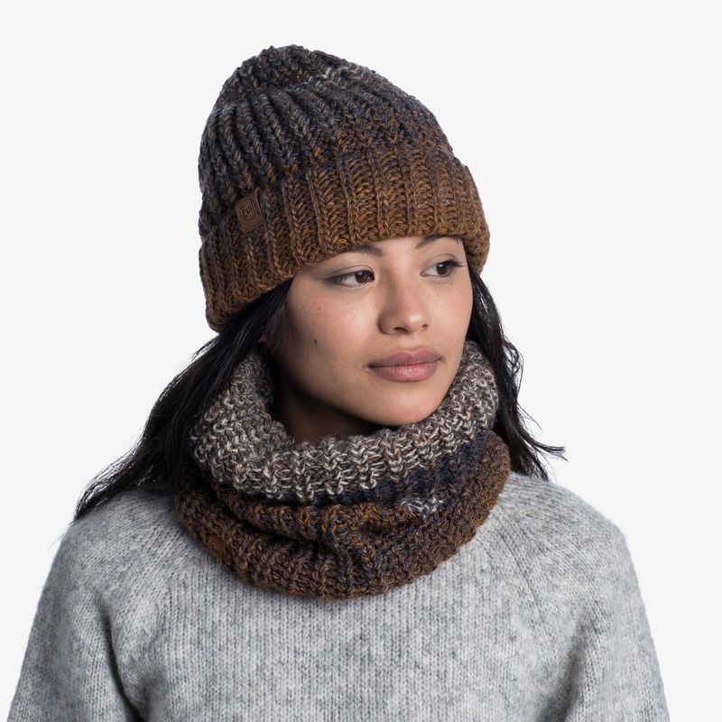 Вязаный шарф-труба с флисом Buff Neckwarmer Knitted Polar Olya Pewter Фото 2