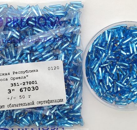 Preciosa стеклярус 67030 витой