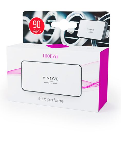 МОНЦА белый, дизайнерский ароматизатор для автомобиля Original Monza, Vinove