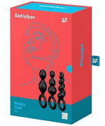 Набор чёрных анальных цепочек Satisfyer Booty Call (Цвет: черный)