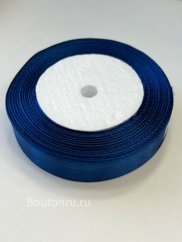 Атласная лента темно-синяя 2 см