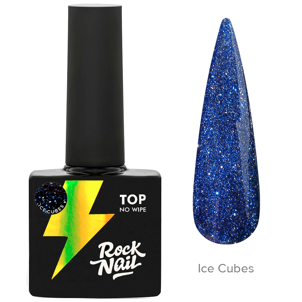RockNail Топ Ice Cubes светоотражающий (синий), 10мл