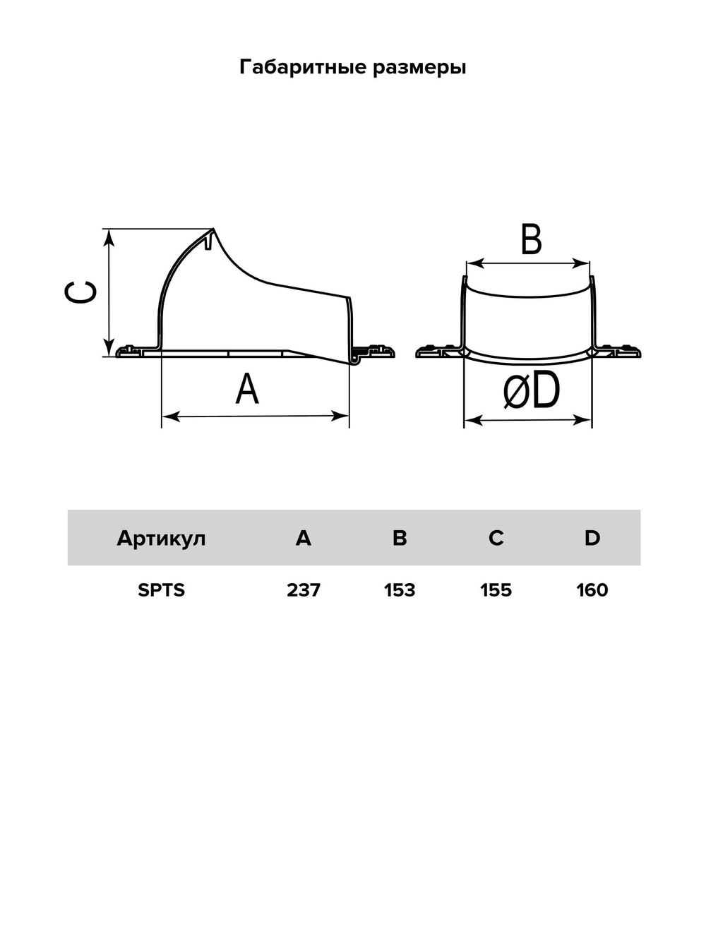 Элемент проходной SPTS для фальцевой и битумной кровли Brown ERA