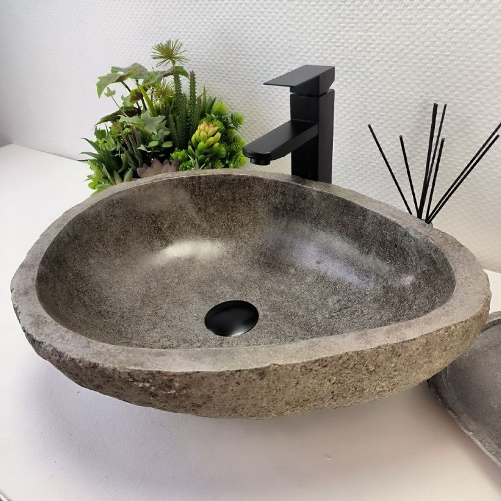 Раковина из речного камня RS-63329 (50*39*16) 0122