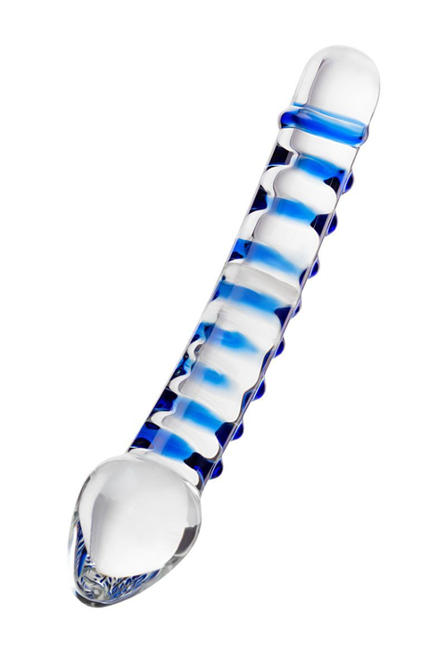 Стеклянный двусторонний фаллос Sexus Glass прозрачный