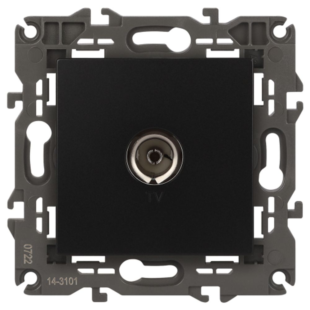 14-3101-05 ЭРА Розетка TV одиночная, IP20, Эра Elegance, антрацит