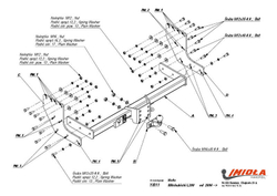 Фаркоп IMIOLA Y.011 Mitsubishi L200 2006-2015(паспорт и сертификат в комплекте)(без электрики)