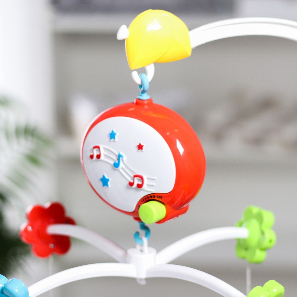 1261744 Мобиль музыкальный «Бабочки и улитки», работает от батареек